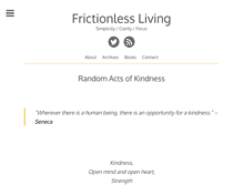 Tablet Screenshot of frictionlessliving.net